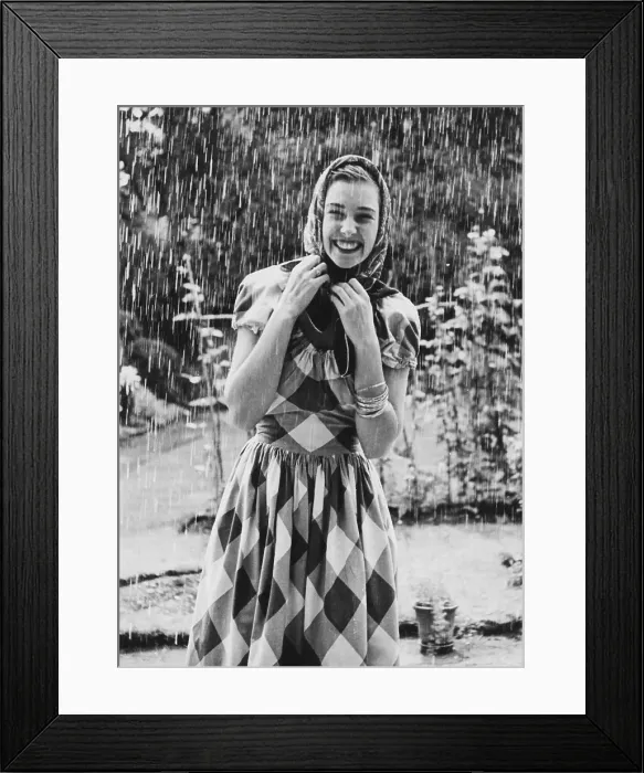 Framed Print : Wet But Happy