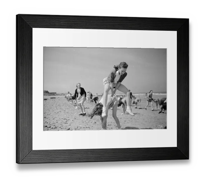 Framed Print : Beach Leap-Frog Framed Print : Beach Leap-Frog