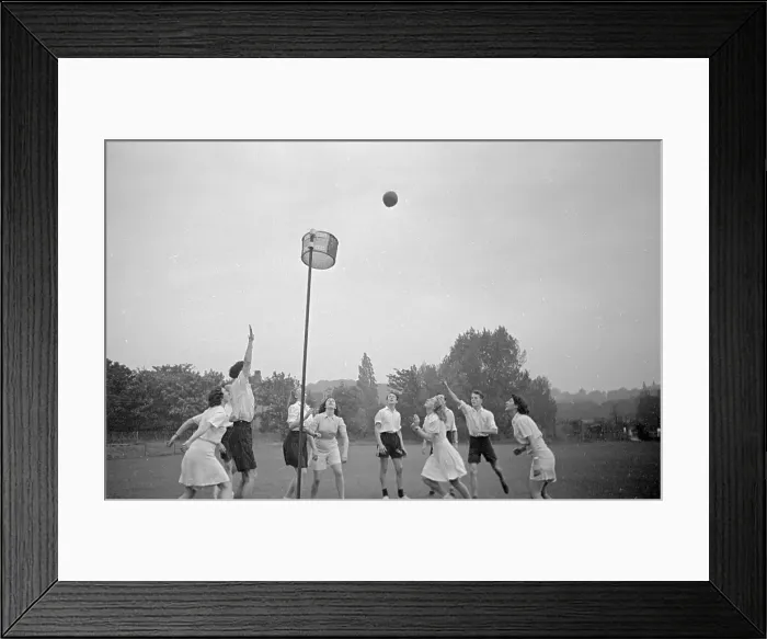 Framed Print : Korf-Ball Game
