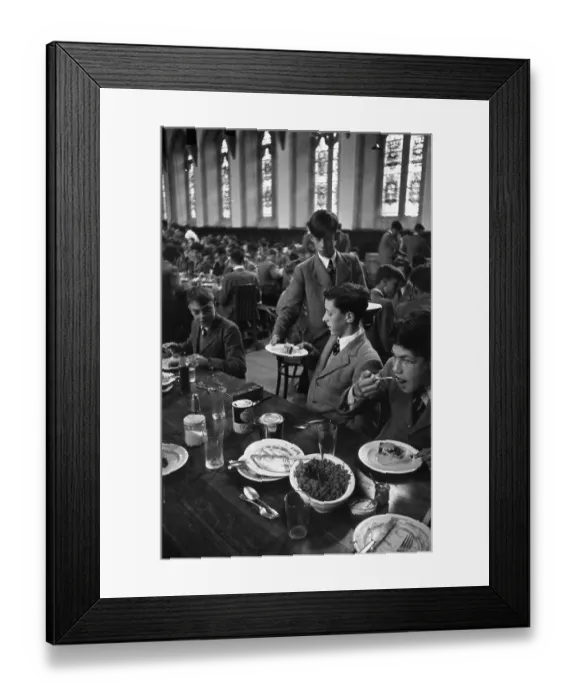 Framed Print : School Dinner