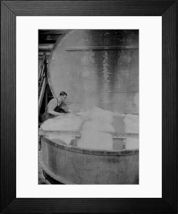 Framed Print : Linen Vat. 3rd July 1948: A large vat used in the production of Irish linen Framed Print : Linen Vat. 3rd July 1948: A large vat used in the production of Irish linen