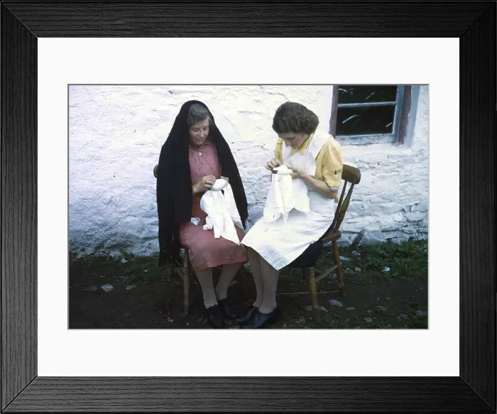 Framed Print : Embroidery Session Framed Print : Embroidery Session