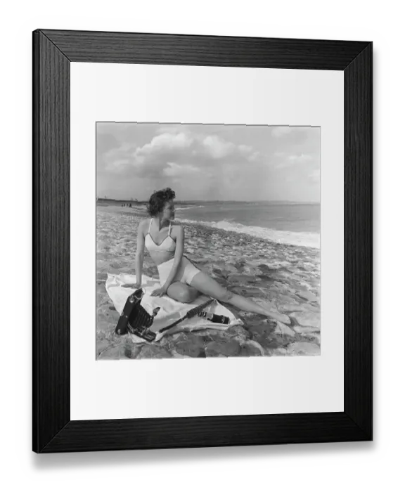 Framed Print : Fashion On Sea by Bill Brandt Framed Print : Fashion On Sea by Bill Brandt