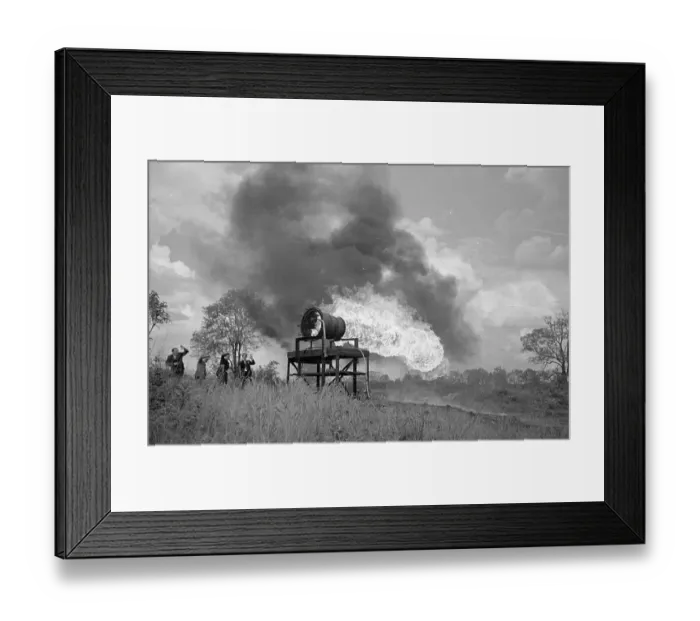 Framed Print : Turbine Fuel Test