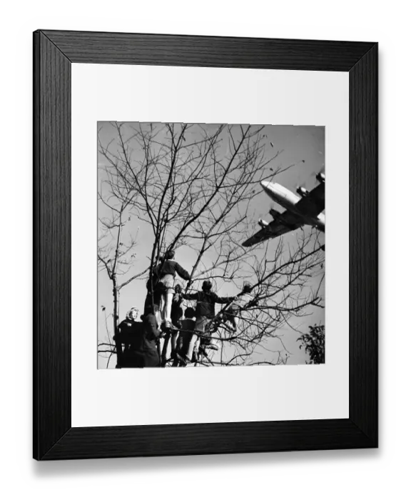 Framed Print : Watching An Airlift Framed Print : Watching An Airlift
