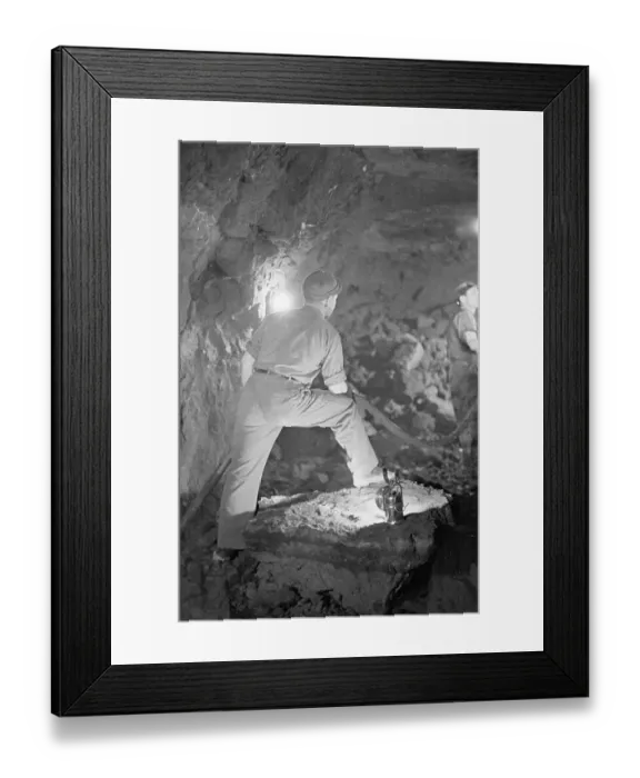 Framed Print : Miner Underground Framed Print : Miner Underground