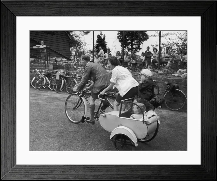 Framed Print : Family On Wheels Framed Print : Family On Wheels