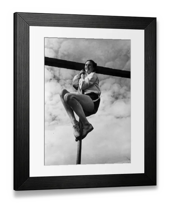 Framed Print : Female Hurdler Framed Print : Female Hurdler