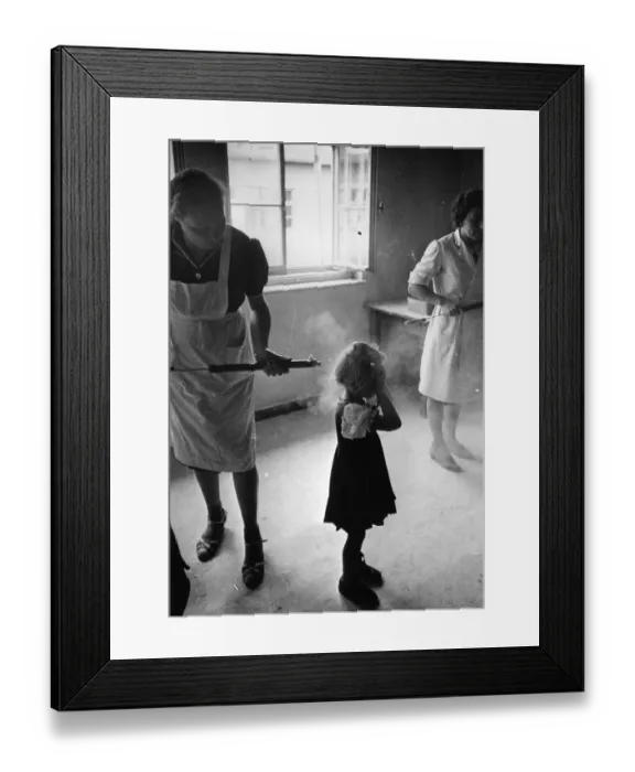 Framed Print : Delousing Children Framed Print : Delousing Children