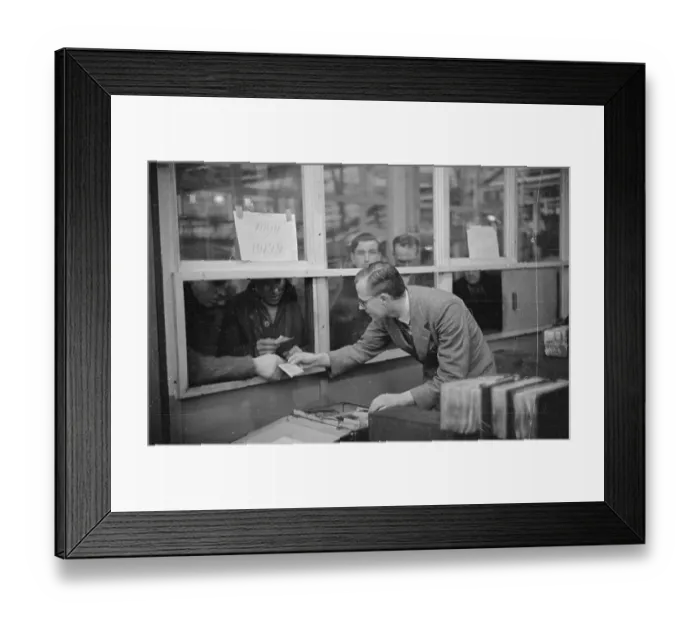 Framed Print : Wages Clerk Framed Print : Wages Clerk