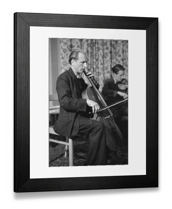 Framed Print : Cellist. 7th February 1948: Heinrich Schuecner, a German cellist Framed Print : Cellist. 7th February 1948: Heinrich Schuecner, a German cellist