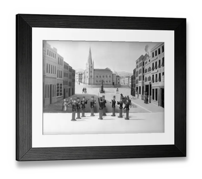 Framed Print : Toy Town Scene Framed Print : Toy Town Scene