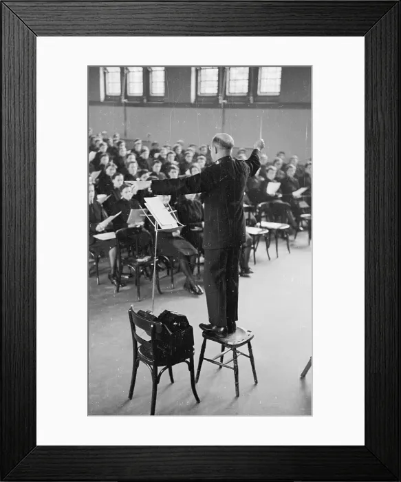 Framed Print : Conductor. 20th December 1947: A Salvation Army conductor at a meeting Framed Print : Conductor. 20th December 1947: A Salvation Army conductor at a meeting