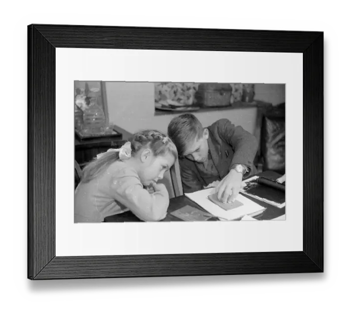 Framed Print : Lino Block Framed Print : Lino Block