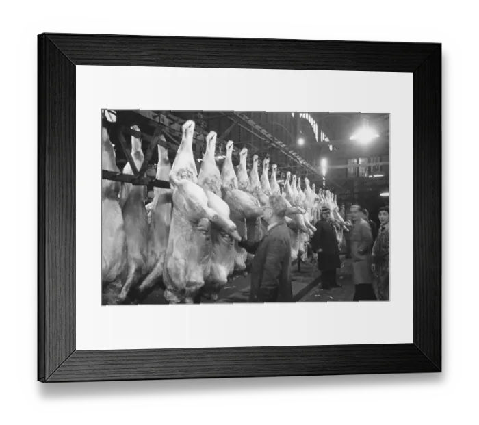 Framed Print : Meat Hanging Up Framed Print : Meat Hanging Up
