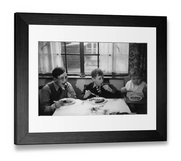 Framed Print : Family Mealtime Framed Print : Family Mealtime