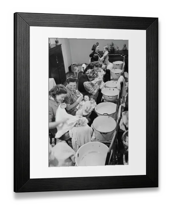 Framed Print : Mothers And Babies In Holloway Framed Print : Mothers And Babies In Holloway