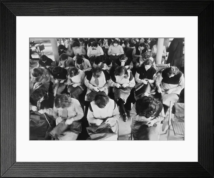 Framed Print : Sewing Mailbags In Holloway Framed Print : Sewing Mailbags In Holloway