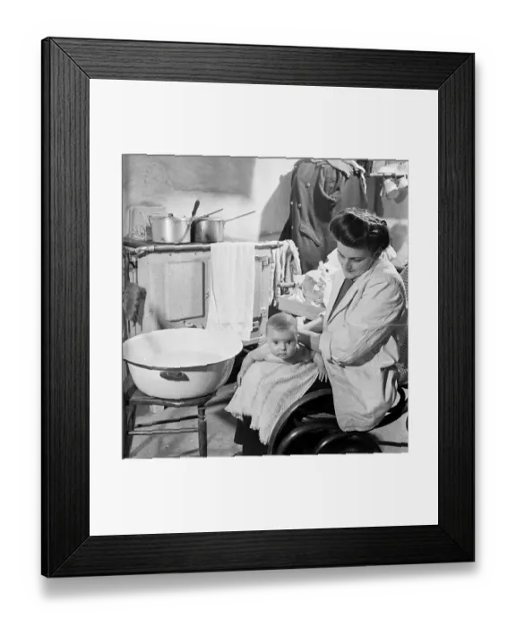 Framed Print : Bathing Baby Framed Print : Bathing Baby