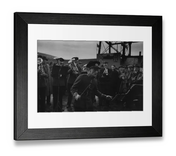 Framed Print : Pit Band. January 1947: The band at Penallta Colliery Framed Print : Pit Band. January 1947: The band at Penallta Colliery