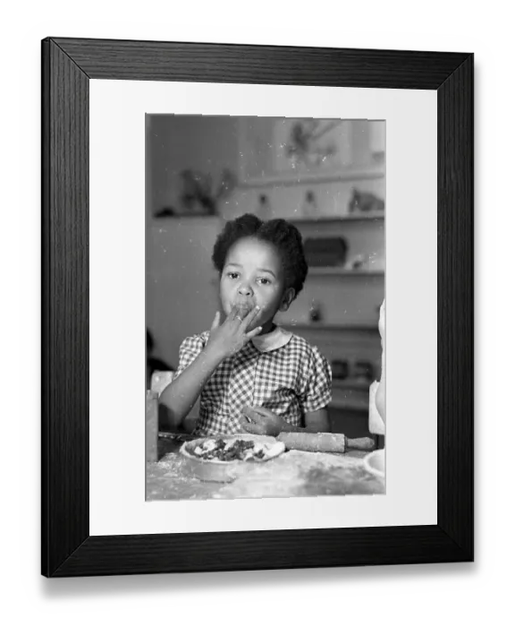 Framed Print : Tasting. 28th December 1946: Notemba Jabavu (Tembi) tasting the cooking mixture Framed Print : Tasting. 28th December 1946: Notemba Jabavu (Tembi) tasting the cooking mixture