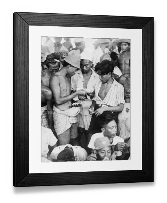 Framed Print : Man To Man Betting Framed Print : Man To Man Betting