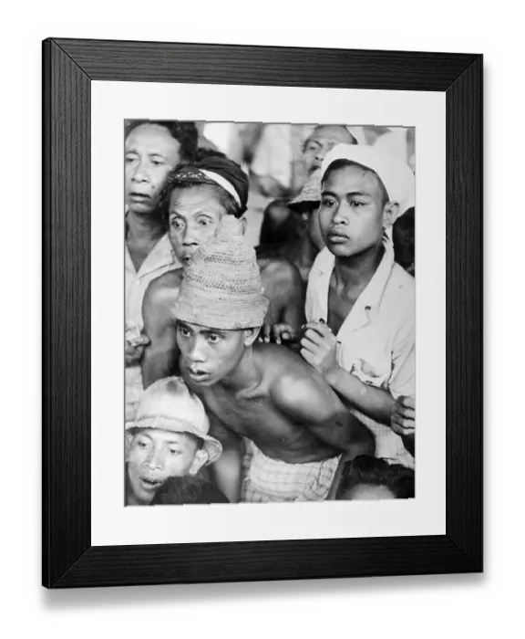 Framed Print : Fighting Fans