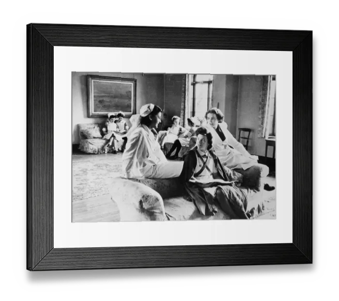 Framed Print : Nurses. 23rd November 1946: Nurses relaxing in the nurses lounge of a mental hospital Framed Print : Nurses. 23rd November 1946: Nurses relaxing in the nurses lounge of a mental hospital