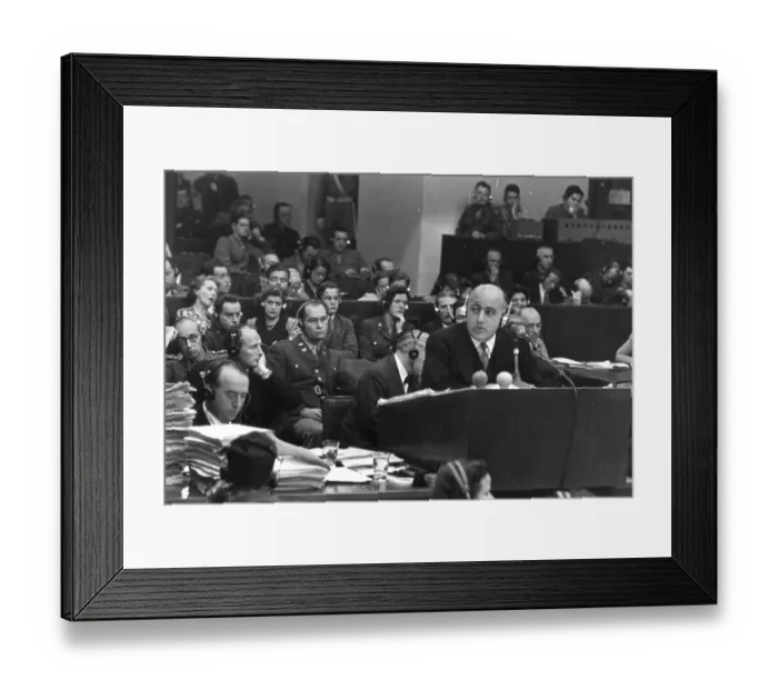 Framed Print : At War Crimes Trial Framed Print : At War Crimes Trial
