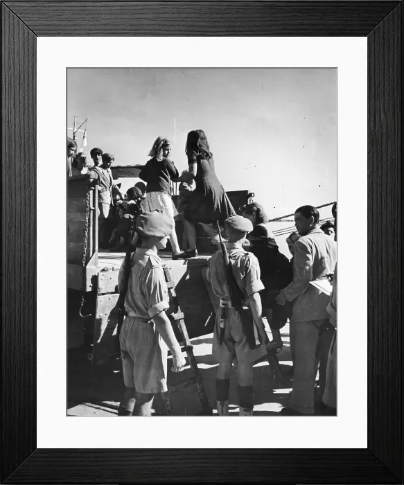 Framed Print : Boarding A Lorry