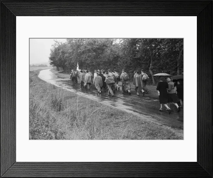 Framed Print : Pilgrimage In The Rain Framed Print : Pilgrimage In The Rain