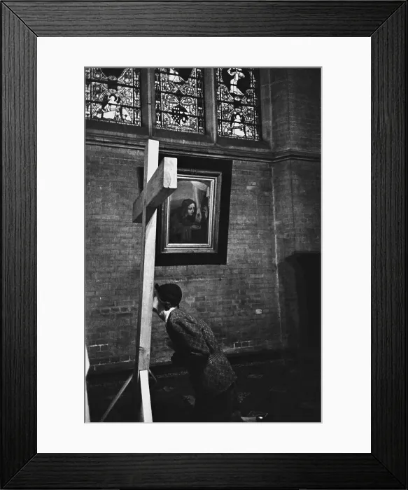Framed Print : Kissing The Cross Framed Print : Kissing The Cross
