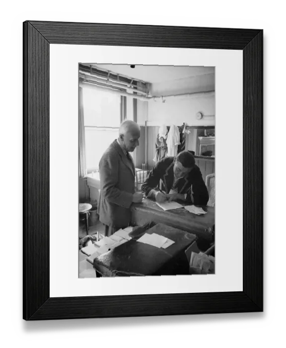 Framed Print : Walter Signing Framed Print : Walter Signing