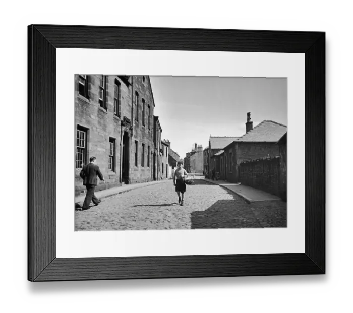 Framed Print : Dumfries. A quiet street in Dumfries in the south west of Scotland, 27th July 1946 Framed Print : Dumfries. A quiet street in Dumfries in the south west of Scotland, 27th July 1946