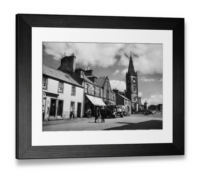 Framed Print : Dumfries. A street in Dumfries in the south west of Scotland, 27th July 1946 Framed Print : Dumfries. A street in Dumfries in the south west of Scotland, 27th July 1946