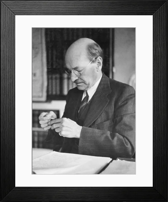Framed Print : Attlee Prepares A Pipe Framed Print : Attlee Prepares A Pipe