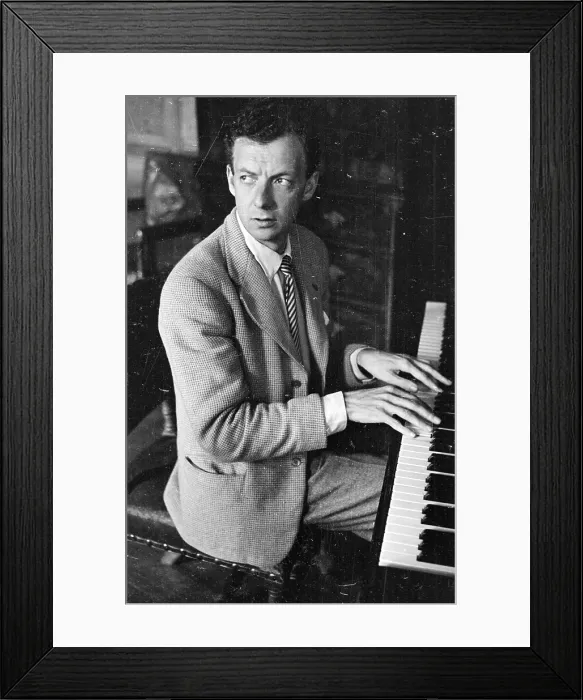Framed Print : Britten At Piano