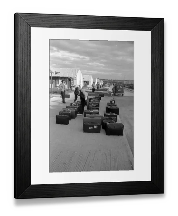 Framed Print : Suitcases And Chalets Framed Print : Suitcases And Chalets