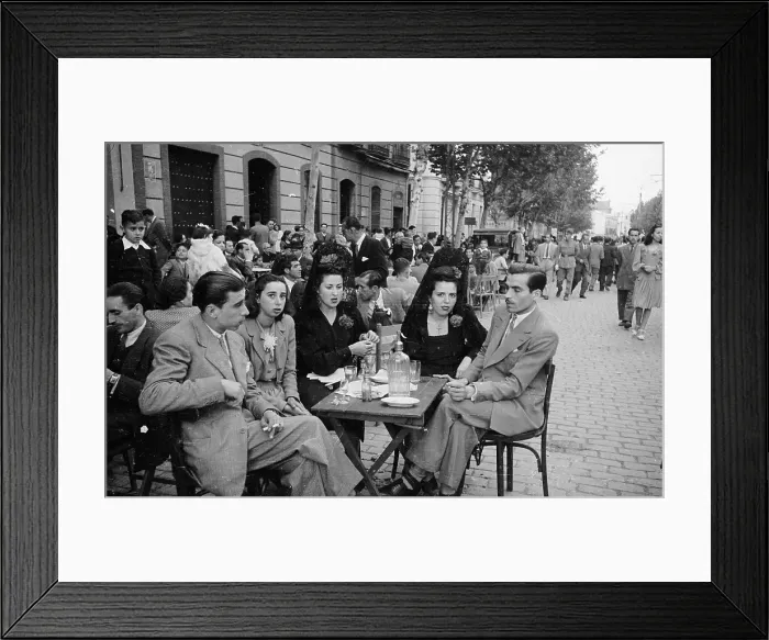 Framed Print : Seville Cafe Society Framed Print : Seville Cafe Society