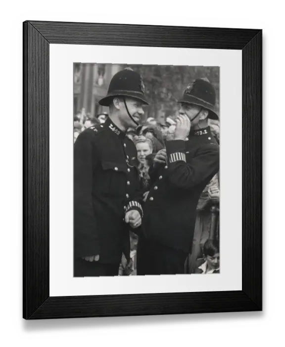 Framed Print : Joking Policemen Framed Print : Joking Policemen