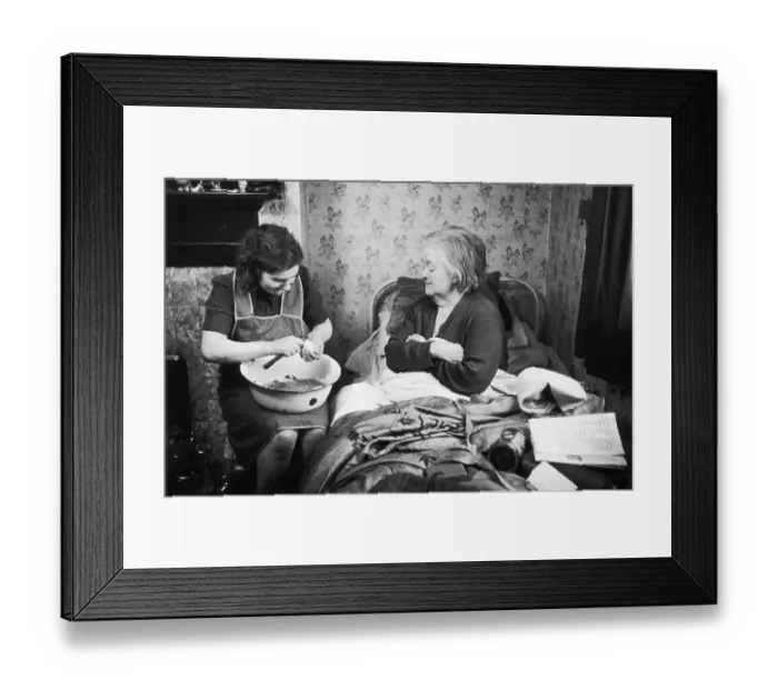 Framed Print : Peeling Potatoes Framed Print : Peeling Potatoes