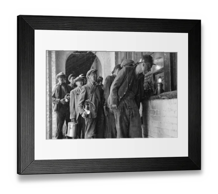 Framed Print : Line Of Miners Framed Print : Line Of Miners