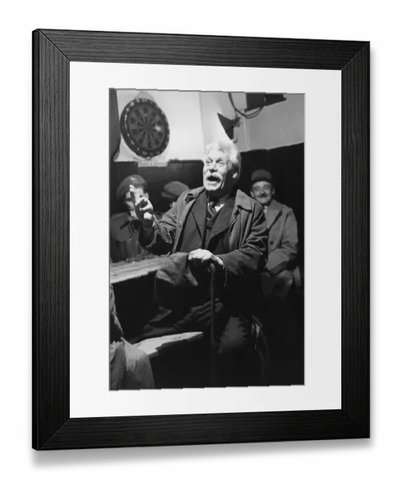 Framed Print : Pub Story. 8th December 1945: John Long talking in the local pub in Harwell Framed Print : Pub Story. 8th December 1945: John Long talking in the local pub in Harwell
