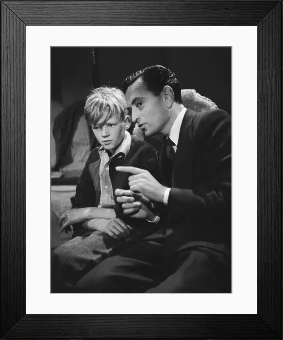 Framed Print : Pep Talk. Director David Lean (1908 - 1991) explains the character of the Framed Print : Pep Talk. Director David Lean (1908 - 1991) explains the character of the