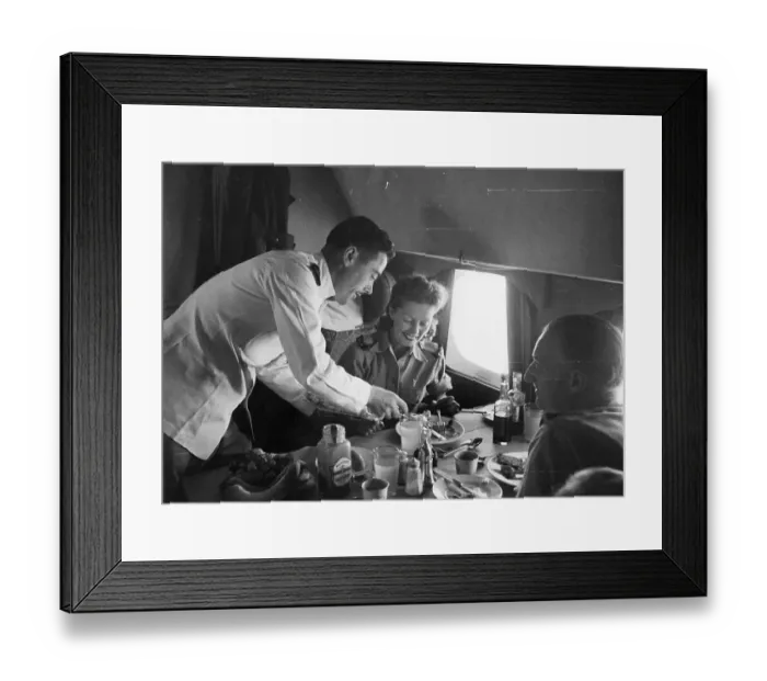 Framed Print : Lunch In Plane Framed Print : Lunch In Plane