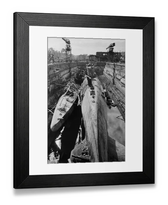Framed Print : Docked U-Boats Framed Print : Docked U-Boats