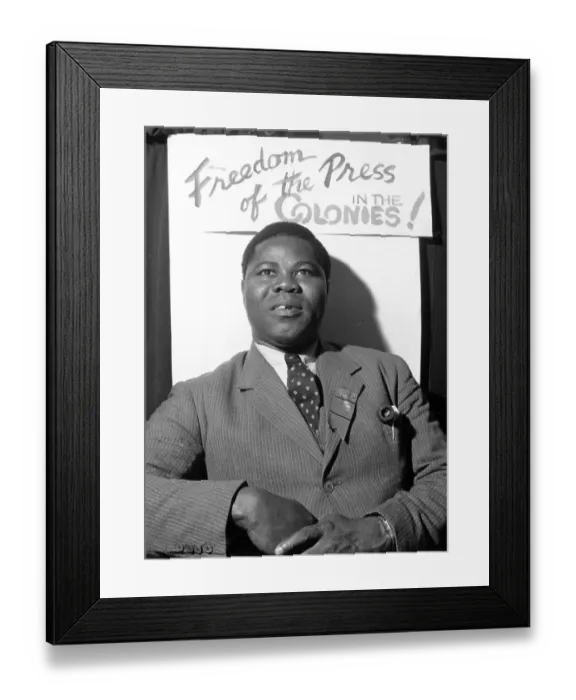 Framed Print : As Coker. Chief As Coker, a Nigerian Trade Union leader