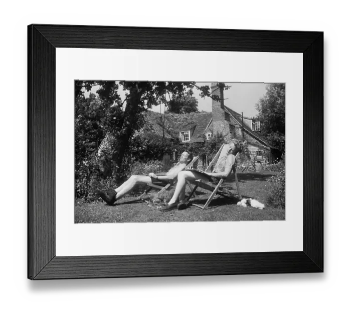 Framed Print : Garden Snooze Framed Print : Garden Snooze