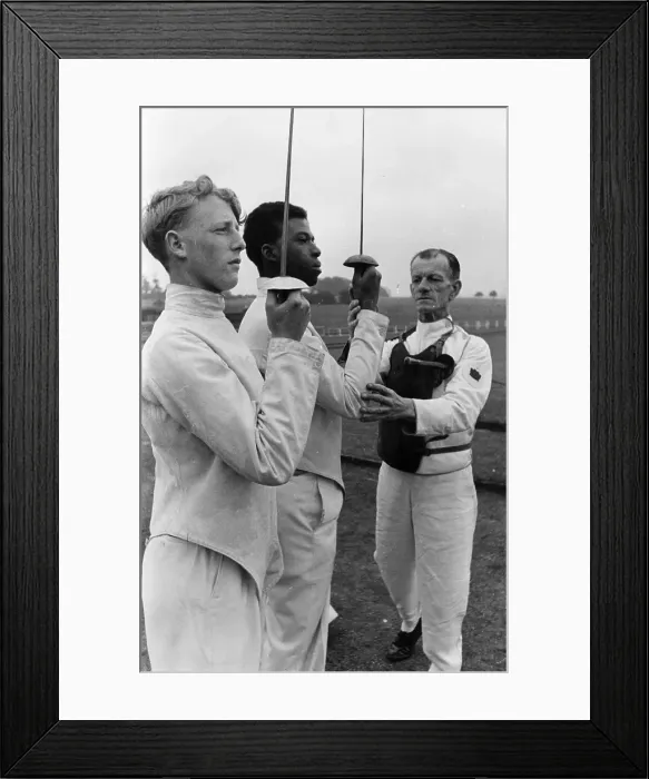 Framed Print : Fencing Instructor Framed Print : Fencing Instructor