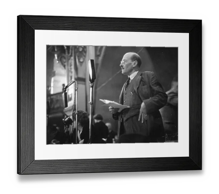 Framed Print : Attlee Addresses Labour Party Framed Print : Attlee Addresses Labour Party